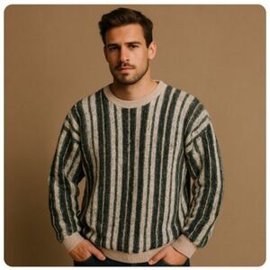 Mountain Express Sweater Vintage 100% Cotton Made In USA Mens Size M